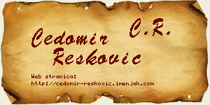 Čedomir Resković vizit kartica